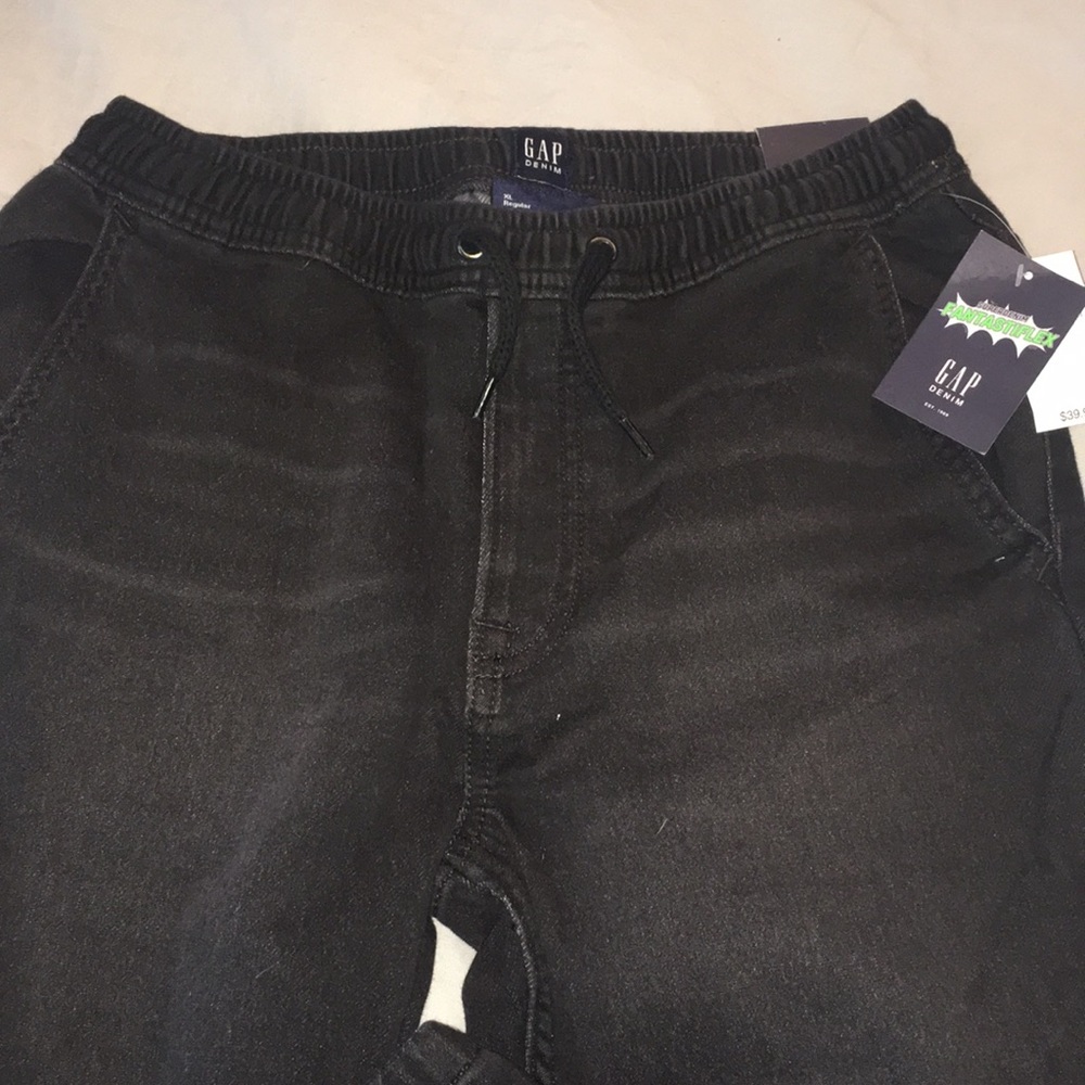 Boys Gap black jogger flex jeans NWT XL